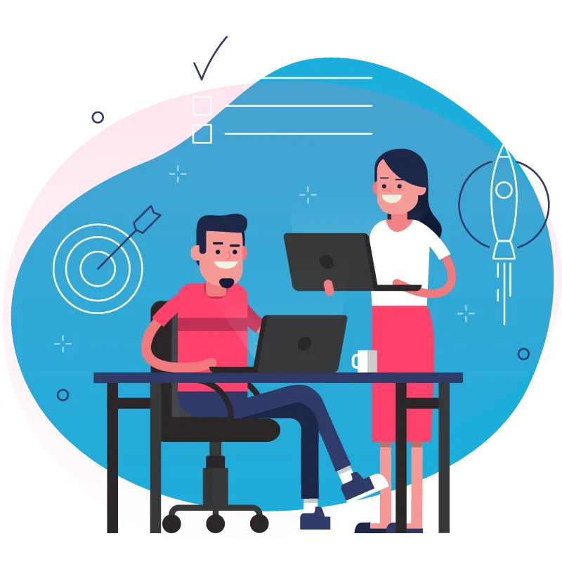Illustration representing SARA Tech's complete IT solutions